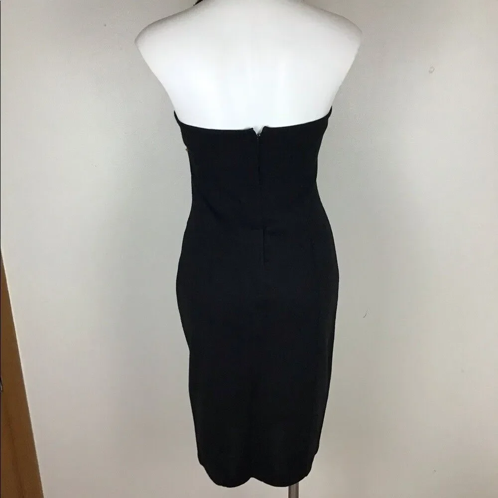 Outlander Studio Gold  Sequence Dress With White Pearls And Black  Bottom size M